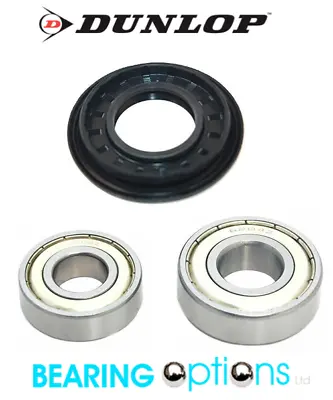 Dunlop Indesit Washing Machine Drum Bearings & Seal Kit (W1) - 6205 ZZ 6206 ZZ • £14.99