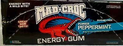 MAD CROC Peppermint Energy Gum - 9 Packs With 20 Pieces Each = 180 PIECES • $9.99