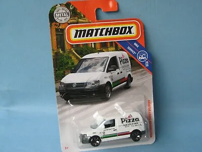 Matchbox VW Volkswagen Caddy Van Pizza Toy Model Car 68mm Delivery D • £18.99