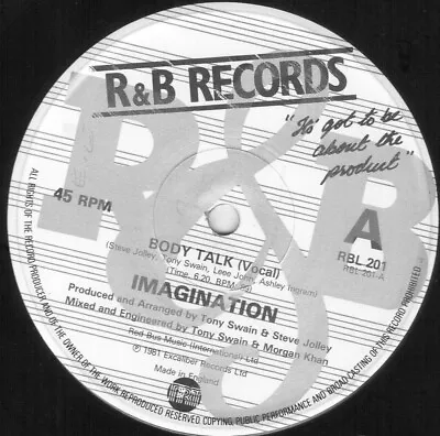 IMAGINATION  Body Talk  R&B RECORDS. • £4.99