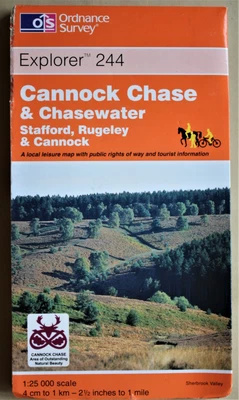£4.50 • Buy Ordnance Survey Explorer 244 Cannock Chase & Chasewater Stafford Rugeley Cannock