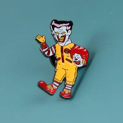 Comic Cartoon Funny Joker Cosplay Clown Mash-Up Metal Enamel Badge Brooch Pin • $4.19