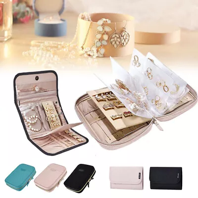 Portable Jewellery Box Organizer Travel Boxes Jewelry Ornaments Storage Case • £7.33