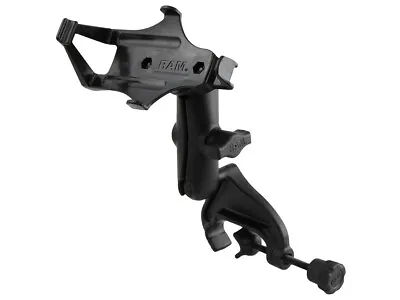 RAM Yoke Clamp Mount With Custom  Cradle For Garmin GPSMAP 176 396 496 & More • $59.49