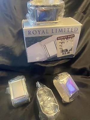 ROYAL LIMITED Silver Plate  “OCTAGON”Shape Napkin Rings Set 4 Vintage 1990’s NEW • $9.96