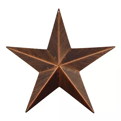 Rustic Texas Metal Barn Star Wall Decor Light Weight Brushed Copper 11 1/2 Inch • $16.95
