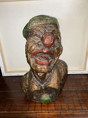 Vintage Signed Palma 66 Marwal Ind. Inc. Macabre Clown Bust Sculpture Statue • $100