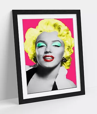 £37.99 • Buy Marilyn Monroe Pink Pop Art Portrait -framed Art Picture Paper Print