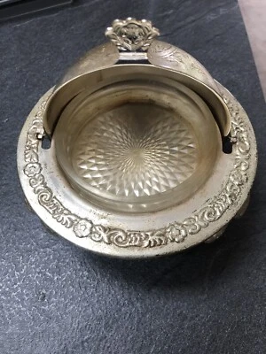 £5 • Buy Old Butter Dish With Glass Inset ?About 6 Inches Tall 5 Inches Diameter C  Photo