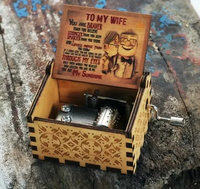 $6.99 • Buy Music Box Gift To My Wife Plays You Are My Sunshine New