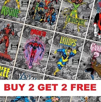 Superhero Marvel Characters Children Bedroom Poster Birthday Gift A4 Prints Art • £3.50