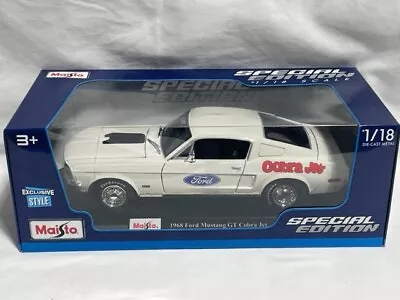 Maisto 1968 Mustang 428 Cobra Jet White 1/18 NIB • $23.99