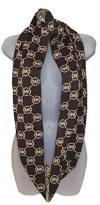 Michael Kors Reversible Brown Circle Infinity Logo Monogram Scarf • $19