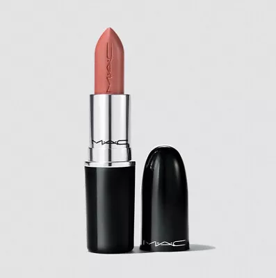 MAC Lustreglass Lipstick ~ THANKS IT'S MAC! ~ Taupey Pink Nude W/Silver Pearl • $23.95