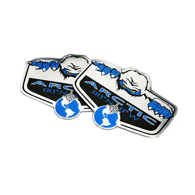 3Pcs Arctic Snowman Sticker Emblem Aluminum Car Side Rear Trunk Lid Racing Badge • $23.99