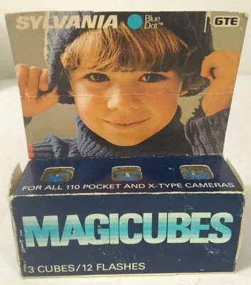 $9.99 • Buy Sylvania Blue Dot MAGICUBES 1 Pack Of 3 Cubes / 12 Flashes Vintage