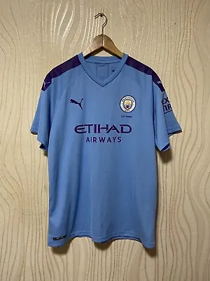 MANCHESTER CITY 2019 HOME SHIRT JERSEY PUMA Sz XL #10 KUN AGUERO • $129.99