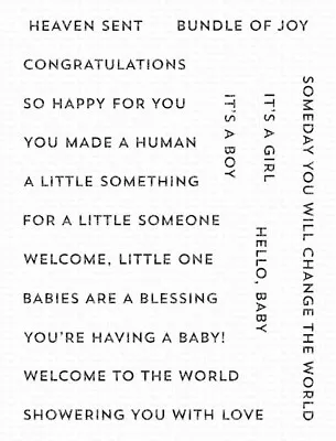 My Favourite Things Itty Bitty Baby Sentiment Clear Stamp Set Baby Card Making • £11.70