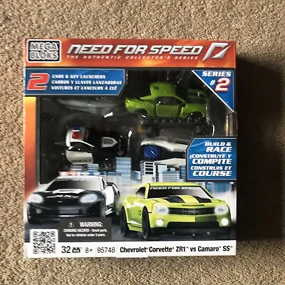 Mega Bloks Need For Speed Set No 95748-Chevrolet Corvette ZR1 Vs Camaro SS-Used • £14.95