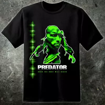 Predator Arnie Mens Yautja Sci Fi Movie T Shirt Xenomorph 80s Dutch Val Verde • $50.58