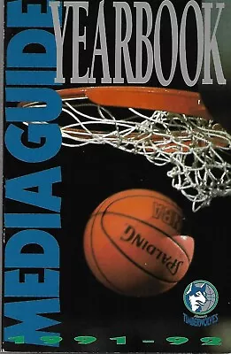 1991 - 92 Minnesota Timberwolves Media Guide - Luc Longley • $2.99