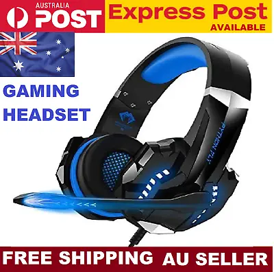 Gaming Headset USB Wired LED Headphones Stereo With Mic For PC Desktop & Laptop • $41.99