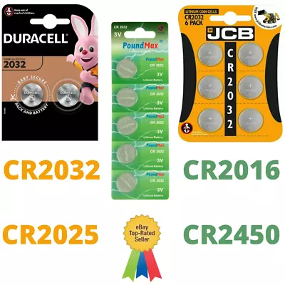 Duracell JCB PoundMax CR2032 CR2025 CR2016 CR2450 Lithium Coin Cell Battery 3V  • £0.99