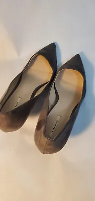 Zara Basic Black Round Heel Pointed Toe Slingback Women's  Shoes Size 41 • $20