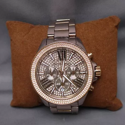 MICHAEL KORS MK6411 Wren Rose Gold Tone Crystal Ladies Chronograph Watch • $110