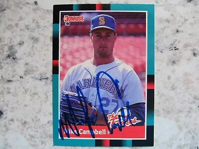 Mariners Mike Campbell Signed Autographed 1988 Donruss The Rookies Nr.Mint • $3.50