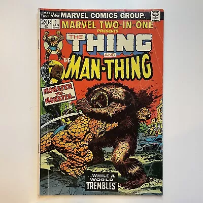 MARVEL TWO-IN-ONE #1 The Thing And Man-Thing Marvel Comics 1974 • $12