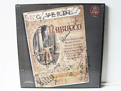 2 LP Box Verdi Nabucco SIGNED BY OPERA SINGERS MANAGUERRA & LUCHETTI ! • $139