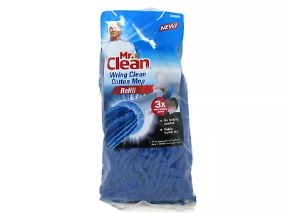 Mr. Clean Wring Clean Cotton Replacement Mop Head Refill Blue # 446999 • $9.77