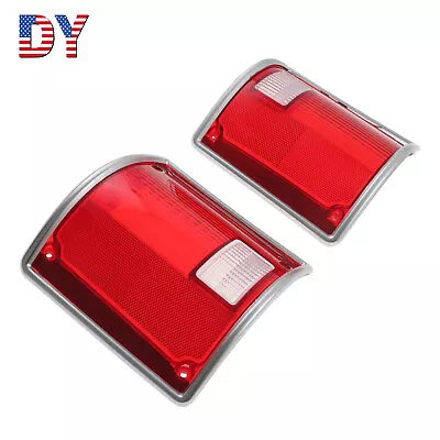 2Pcs Tail Lights Tail Lamp W/Chrome Bezel For Chevrolet C10 C20 C30 K10 K20 • $22.88