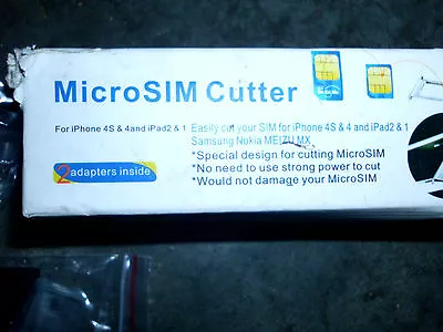 = MicroSIM Cutter For Iphone 4S 4 And IPad 1 & 2 (Gar-6) • $15.40