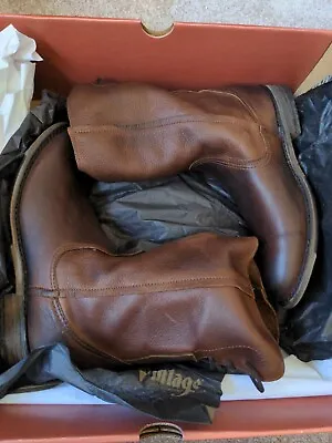 Walk Over Vintage Erin Leather Riding Boots  Harness Dark Brown NIB Sz 7M • $71