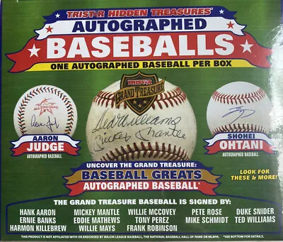 New 2023 Tristar Hidden Treasures Autographed Baseball Ball Mlb Blind Box • $79.88