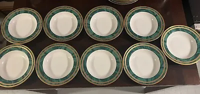 Christian Dior Gaudron Malachite Green Soup Bowls Set Of 9 • $150