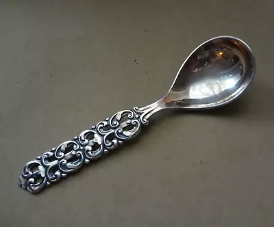 Magnus Aase Norway 830s Scrolled Acanthus Leaf Openwork Soup Spoon • $36.99