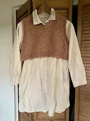 Zara Girls 11/12 Shirt Dress With Vest • $21.99