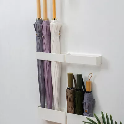 $20.17 • Buy Modern Umbrella Stand Holder Rack Wall-Mounted Punch-Free Shelf Standing Storage