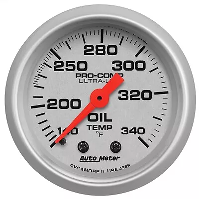 AutoMeter 4346 Ultra-Lite Mechanical Oil Tank Temperature Gauge • $128.81