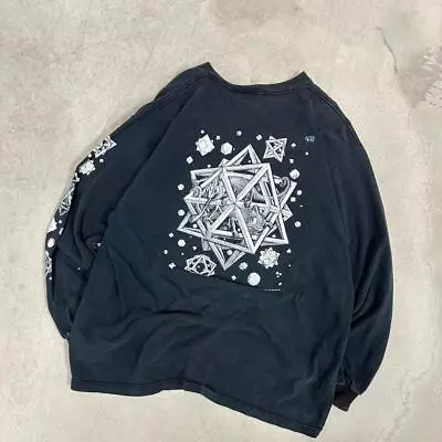 Vintage 90's M.C. Escher Art Faded Black Long Sleeve • $101.96