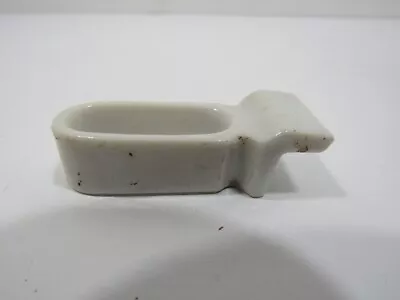 VTG Antique Ceramic Bird Cage White Feeder Treat Cup Made In Japan GUC • $10.99