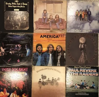 Lot Of 9 Classic Rock Vinyl Albums Crosby Stills Nash CCR America & More! • $9.99