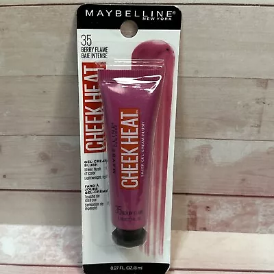 Maybelline CHEEK HEAT Sheer Gel-Cream Blush-35 Berry Flame- Free Shipping • $6.87