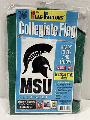 The Flag Factory Michigan State MSU Collegiate Flag 28”x48” Embroidered Design • $14.99