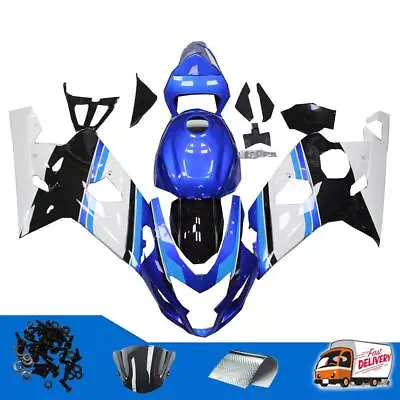 DS White Blue Injection Fairing Kits Fit For  2004-2005 GSXR 600 750 O020 • $499.99