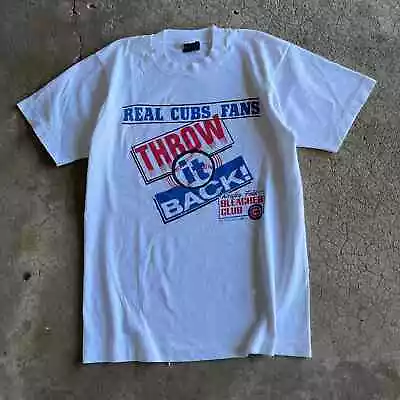 Vintage 1992 MLB Chicago Cubs Wrigley Field Throw It Back T-Shirt 90s Baseball • $19.99