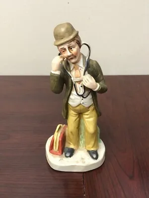 Vintage Porcelain Bisque Doctor Figurine W/ Stethoscope & Bag 6.5  • $9.99